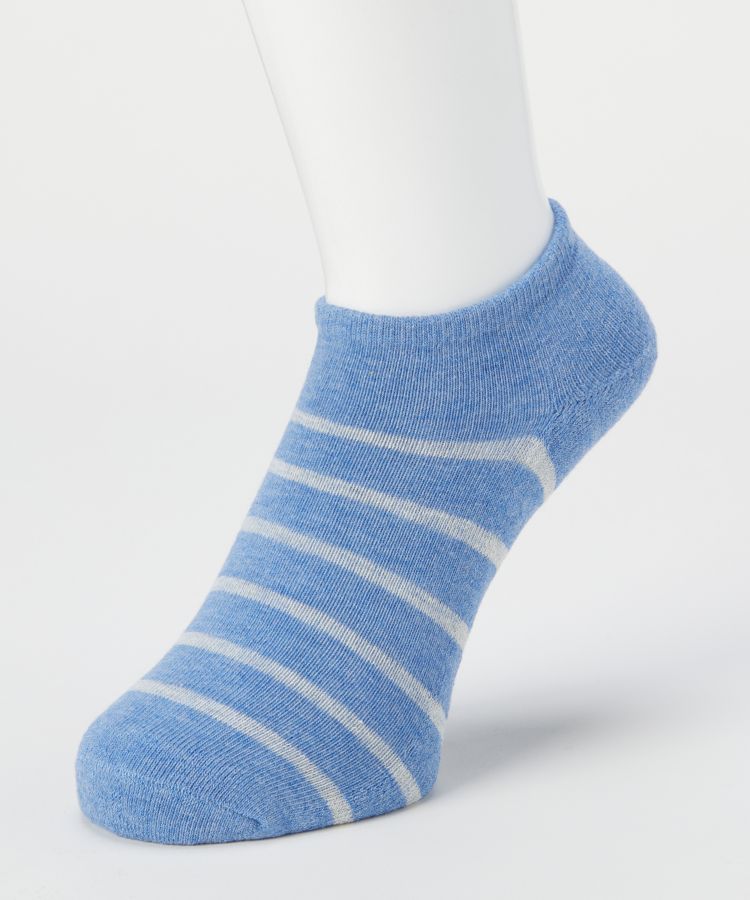 【在庫限り】Days+DaysComfort メンズ フットカバー 深履き 消臭 底パイル ボーダー