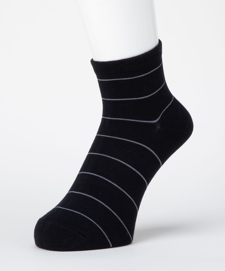Days+DaysComfort レディース 10cm丈 消臭 細ボーダー