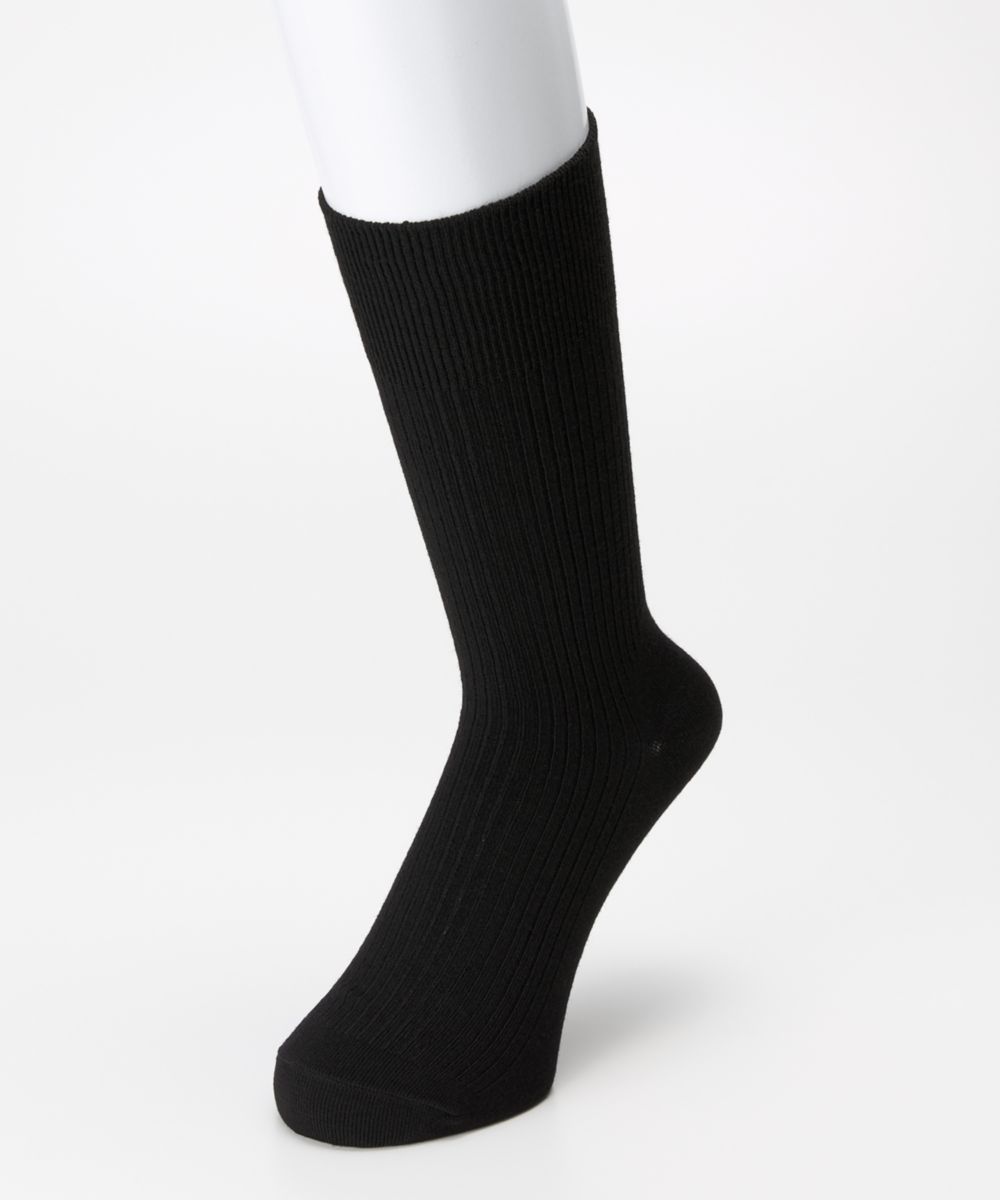 【SALE】SUPER SOX メンズ クルー丈 リブ柄 【28-30cmサイズ】