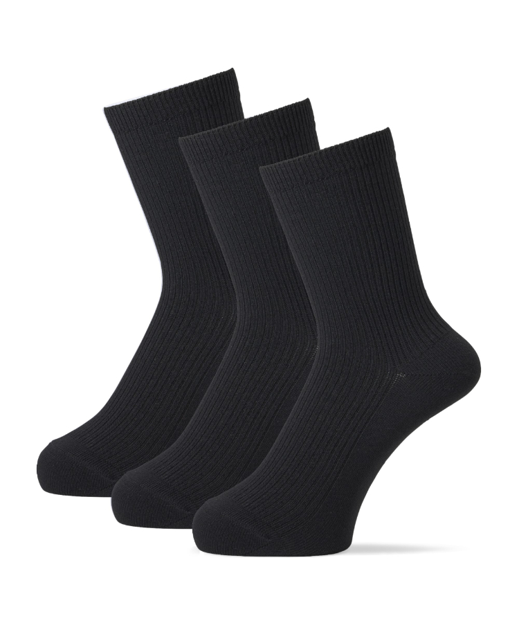 【3足組】JOSE スクールソックス 18cm丈 無地 リブ 消臭 破れにくい 学校 靴下