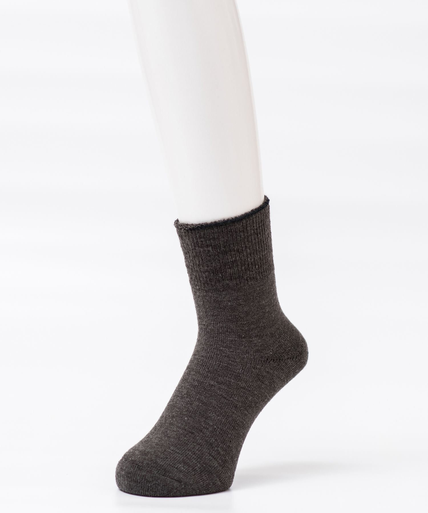 【10％OFF】【在庫限り】はくらく メンズ 16cm丈ソックス デカパイル（WARM WAVE使用）(お家用)