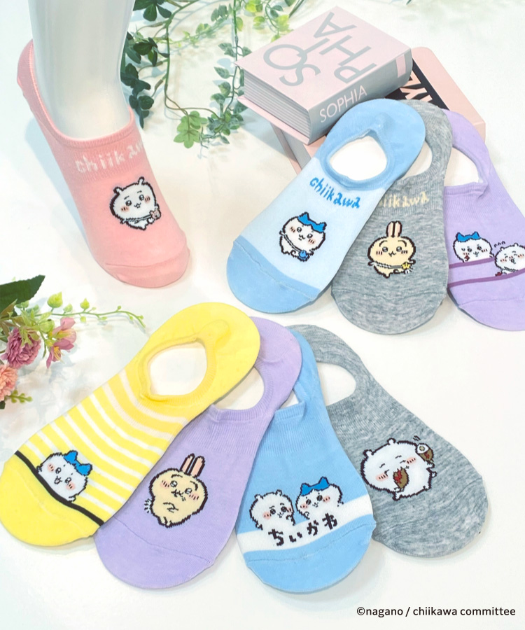【4足組】ちいかわ×ココピタ レディース スニーカー丈 アソート