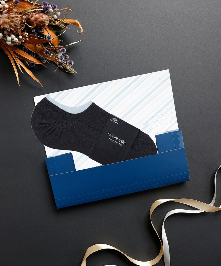 【WEB限定】【ギフト包装 bluebox】SUPER SOX BLACK  カバーソックス
