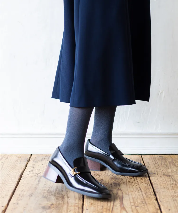 【VERY12月号／CanCam1月号掲載】17℃ レディース タイツ 杢調スリムプレーンソフトウエスト