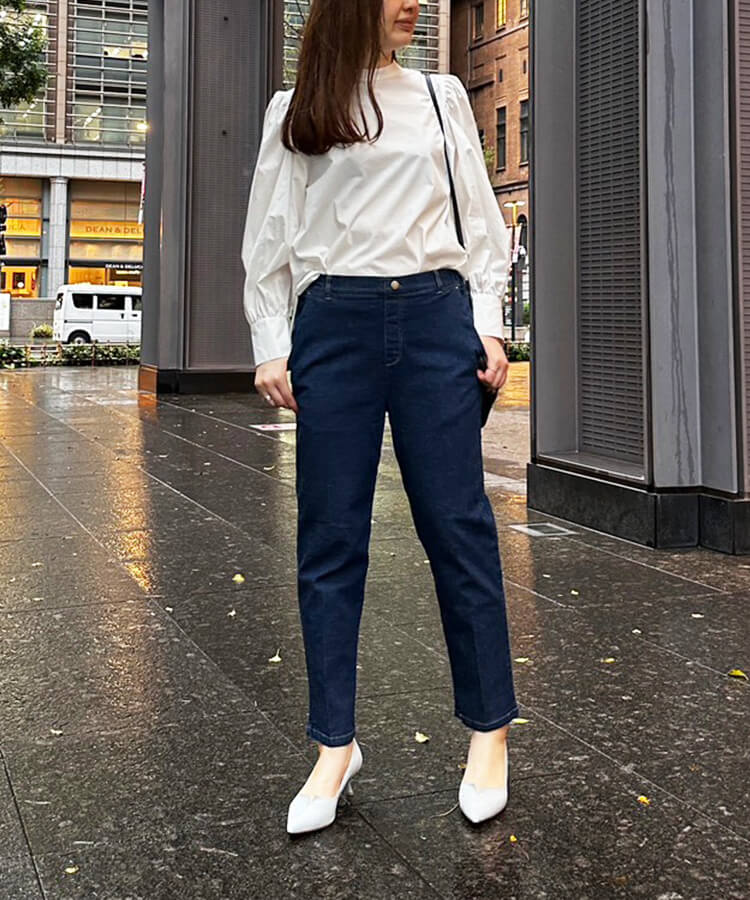モデル着用：167cm　Lサイズ　ネイビー